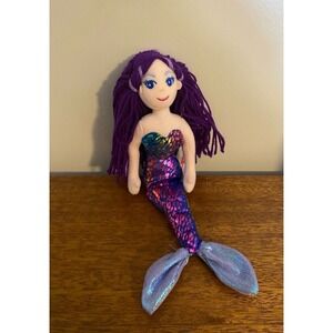 Aurora Purple Sparkle Mermaid Plush Doll